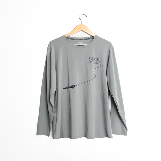 Gray SPF/UPF 50 Fly Tarpon long sleeve shirt
