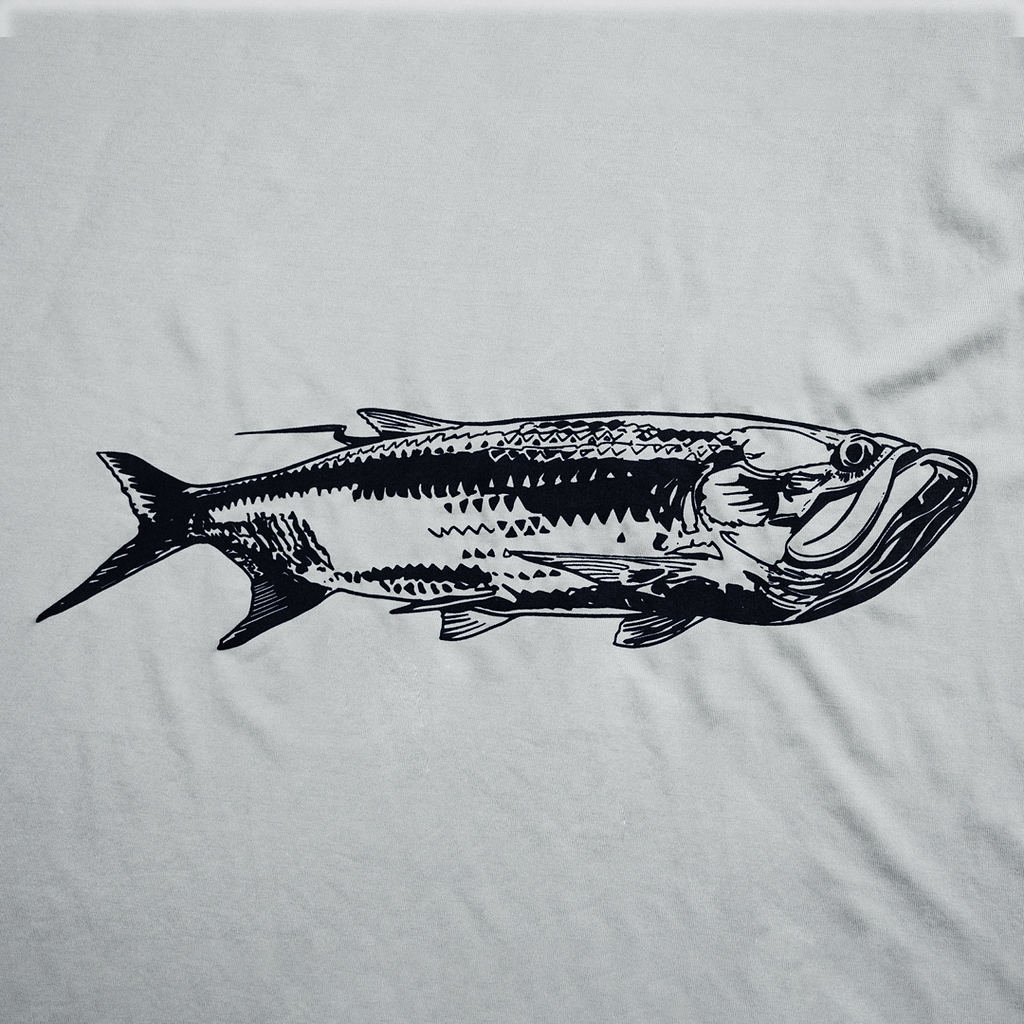 Gray SPF/UPF 50 Fly Tarpon long sleeve shirt