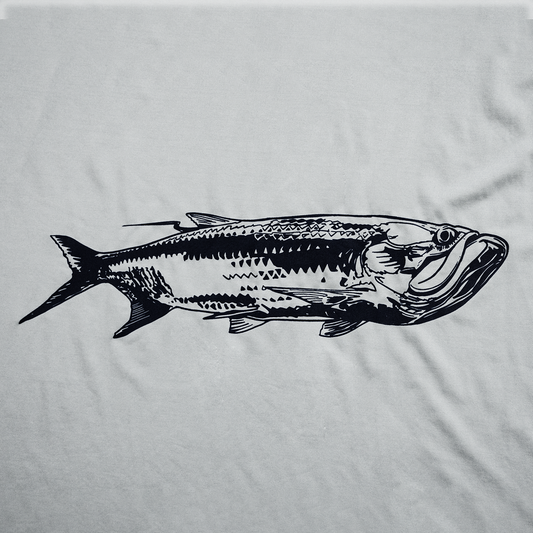 Gray SPF/UPF 50 Fly Tarpon long sleeve shirt