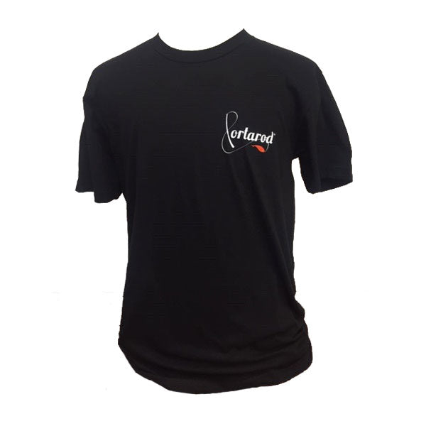 Portarod Black Short Sleeve Tee, SEEK Outdoors front view