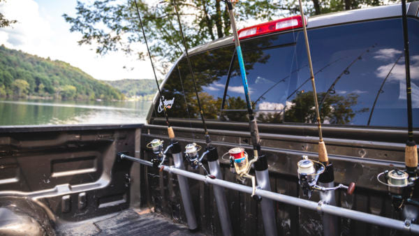 portarod installed in truck bed with replacement end caps — seek outdoors