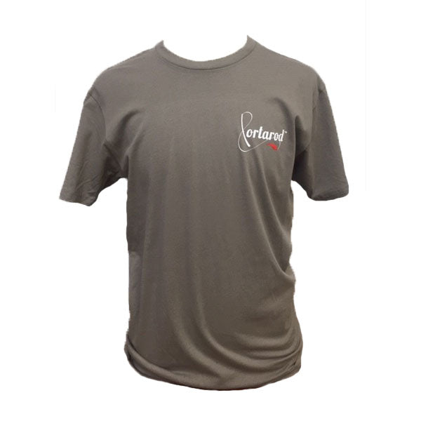 warm gray short sleeve portarod merch tshirt — seek outdoors